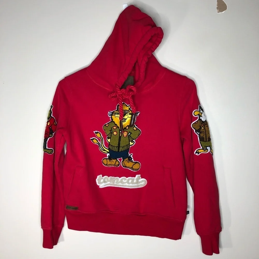 Top Gun ‘An American Icon’ Tomcat By’s Red Pull Over Hoodie SZ M.